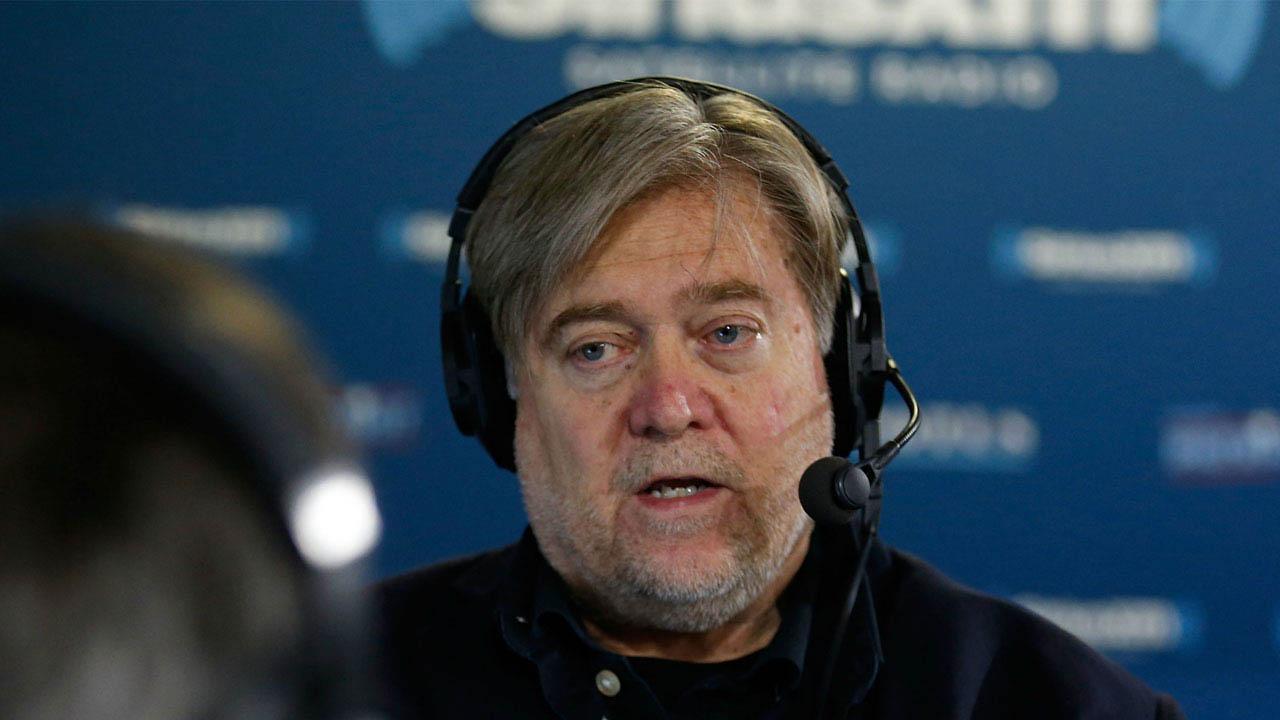 Steve Bannon, former chair of Breitbart News and current Chief Strategist for the President Elect, during an inerview. Courtesy of Southern Poverty Law Center