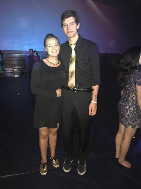 Jesse and his date pose at Sadies. Courtesy of Blanca Praxedis