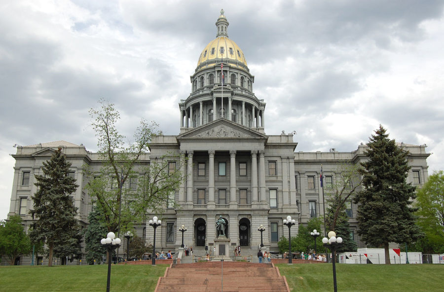 The Colorado State Capitol building.