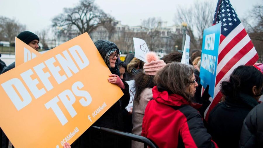 People are protesting against the Trump Administrations order to terminate TPS.