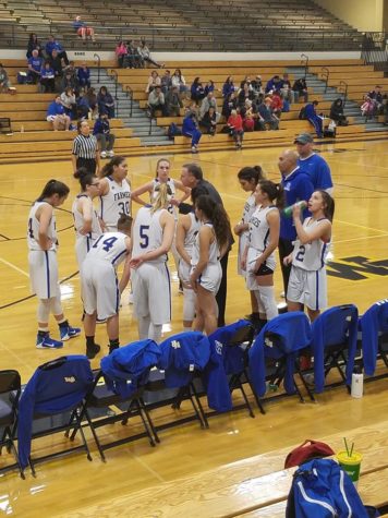 Wheat Ridge timeout huddle up.