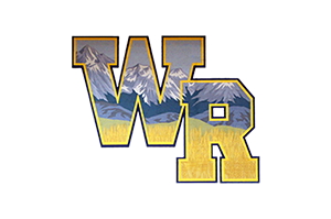 Wheat Ridge High School logo with mountains 