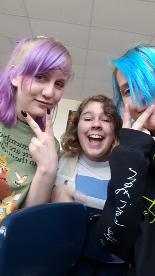 Some dyed haired teens trying to be cool.