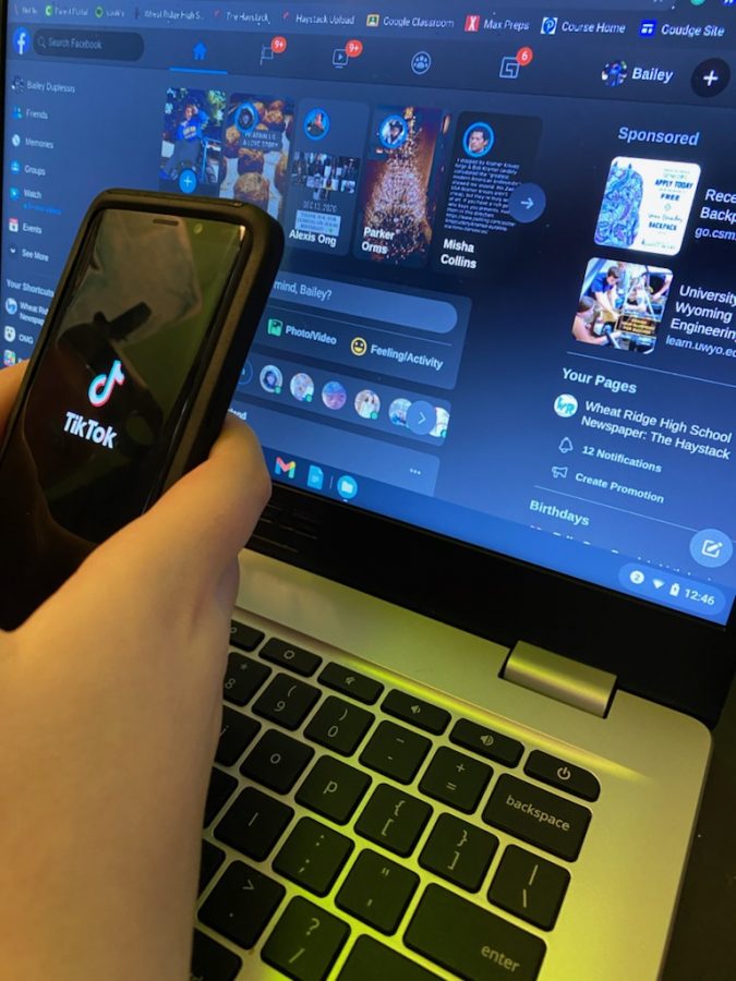 Instead of doing homework, teen watches TikTok while on Facebook