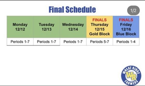 finals schedule the next week. 