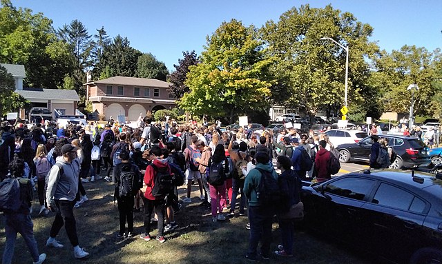 Students protest at Oakville Trafalgar High School