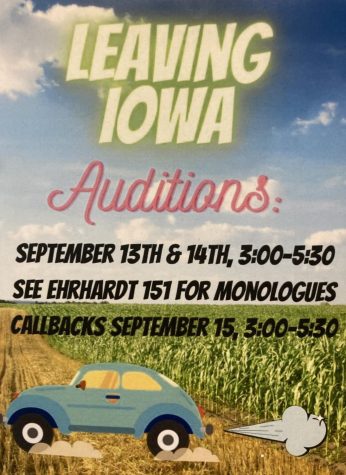 2022, Fall Play : Leaving Iowa, poster