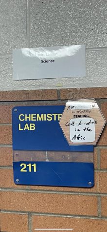 Mr. Larsons name plate outside his classroom.