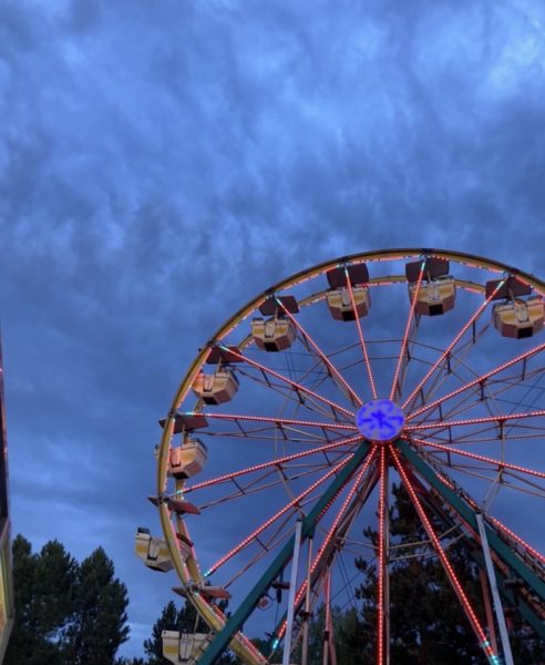 The Ferris Wheel spins towards the sky on August 10, 2024.